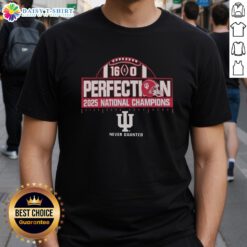 Nice Indiana Hoosiers 16-0 College Football Playoff National Champions 2025 T-Shirt featuring team colors and logo.