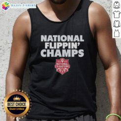 Indiana Hoosiers 2025 CFP National Champions logo tank top, celebrating Nice National Flippin Champs.