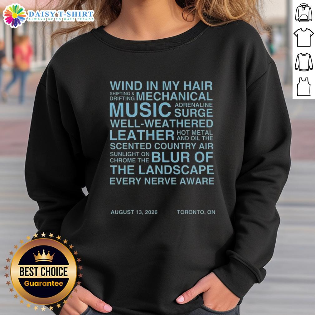 Stylish 2026 sweatshirt featuring 'Nice Wind in My Hair' design, perfect for casual wear and expressing individuality.