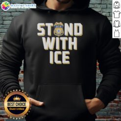 Official Stand With ICE Officer Hoodie featuring a bold design supporting ICE officers in law enforcement.