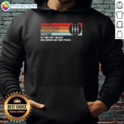 Official Manual Transmission Preservation Society Hoodie featuring classic car graphics and durable fabric design.