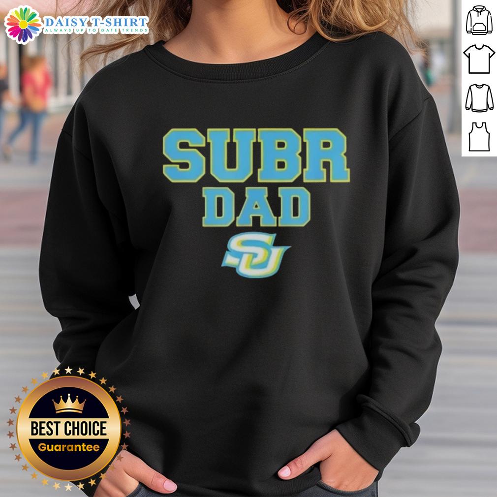 Southern University Jaguars Dad logo sweatshirt in navy blue, showcasing school pride and comfort for fans.