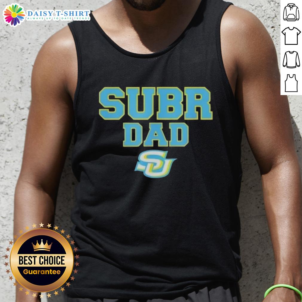 Southern University Jaguars Dad logo tank top featuring original campus lab design, perfect for proud dads and fans.