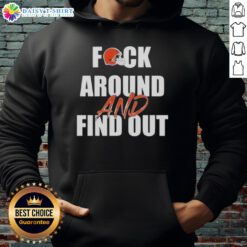 Alt Text: Original Cleveland Browns Fck Around And Find Out Hoodie featuring team colors and logo, perfect for fans.
