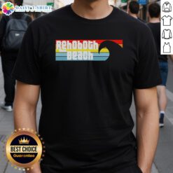 Alt Text: Original I Love Rehoboth Beach Delaware T-Shirt featuring Atlantic wave design, perfect for beach lovers.