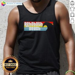 Alt Text: Original I Love Rehoboth Beach Delaware tank top featuring Atlantic wave design, perfect for beach lovers.