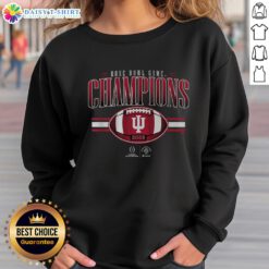 Original Indiana Football CFP Rose Bowl Champions sweatshirt showcasing team pride and victory in stylish apparel.