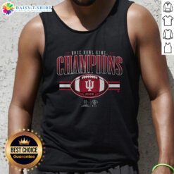 Alt Text: Original Indiana Football CFP Rose Bowl Champions tank top featuring bold team graphics and a stylish design.