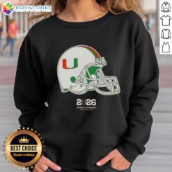 Alt Text: Original Miami Hurricanes Football 2026 National Championship helmet sweatshirt showcasing team pride and style.