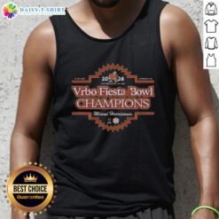 Original Miami Hurricanes Football Team 2026 Vrbo Fiesta Bowl Champions tank top showcasing team pride and spirit.