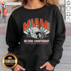 Alt Text: Miami Hurricanes 2026 CFP National Championship Game sweatshirt featuring team logo and colors, perfect for fans.