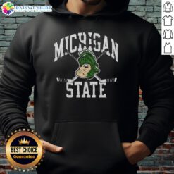Original Michigan State Spartans Hockey vintage logo hoodie showcasing classic team spirit and style.