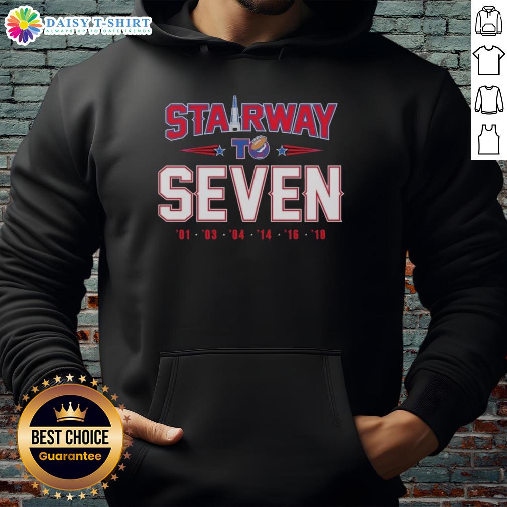 Alt Text: Original New England Patriots Mission Stairway to Seven Hoodie showcasing team colors and logo, perfect for fans.