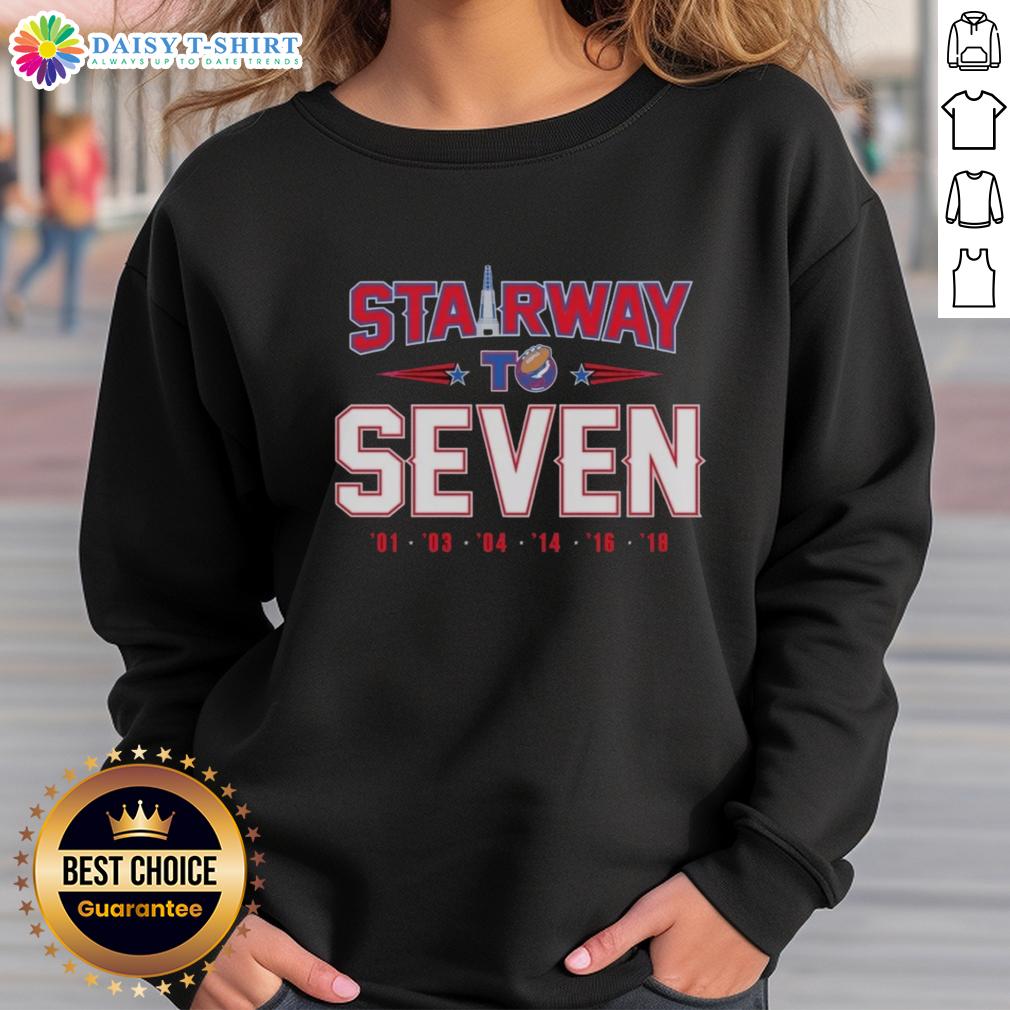 Original New England Patriots Mission Stairway to Seven Sweatshirt featuring team colors and logo, perfect for fans.