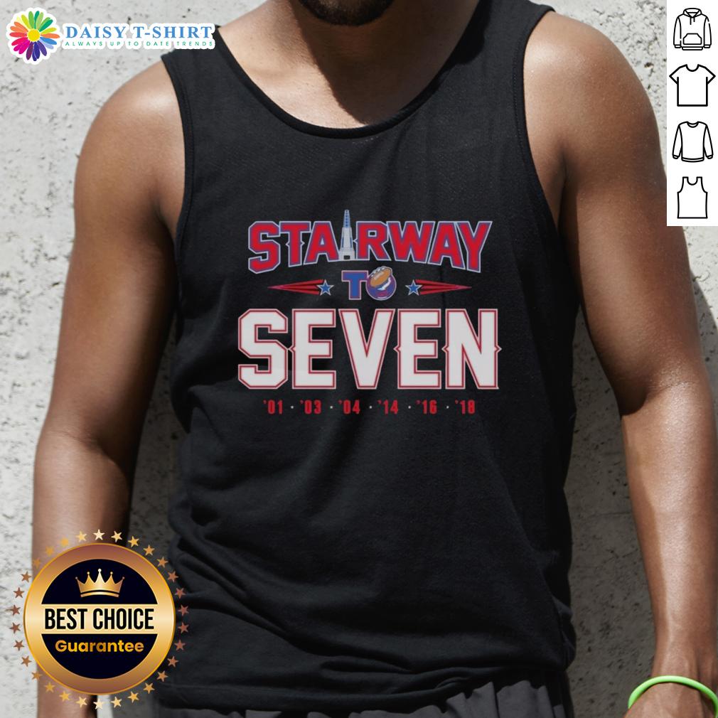 Original New England Patriots Mission Stairway to Seven tank top featuring bold team colors and logo for passionate fans.
