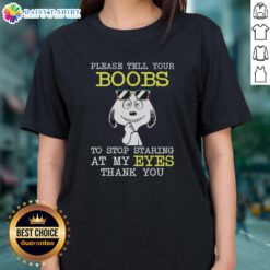 Original Snoopy tee featuring humorous quote about distractions, perfect for casual wear. Shop ladies' Snoopy shirts!