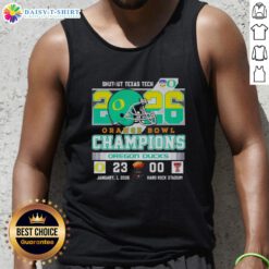 Vintage tank top featuring Oregon Ducks shutout victory over Texas Tech in the 2026 Orange Bowl champions.
