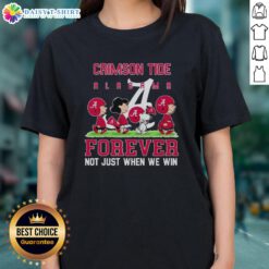 Pretty Peanuts Alabama Crimson Tide Forever Ladies Tee showcasing team spirit and love for football, perfect for fans.