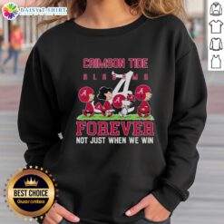 Cozy Alabama Crimson Tide sweatshirt featuring 'Pretty Peanuts Forever, Not Just When We Win' design in vibrant colors.