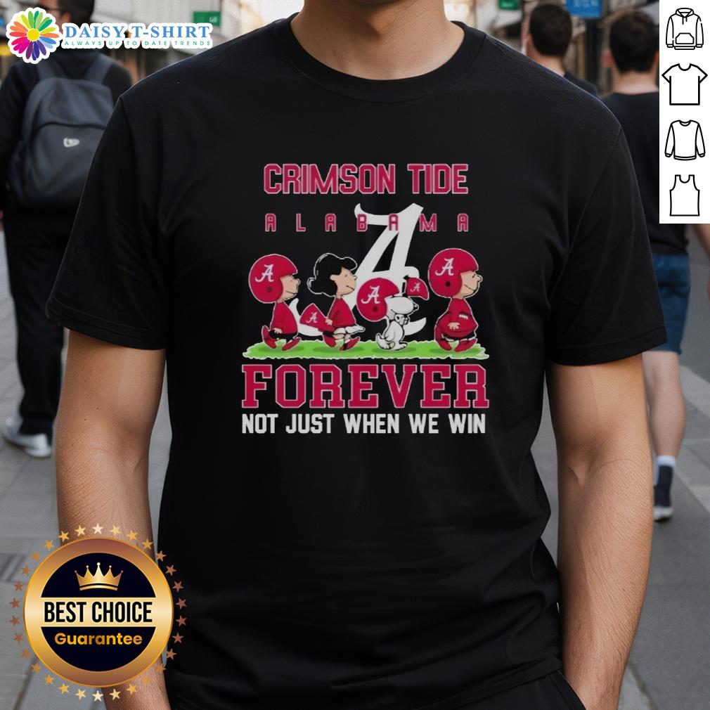 Alt Text: Pretty Peanuts Alabama Crimson Tide Forever T-Shirt showcasing team spirit, perfect for loyal fans beyond just winning.