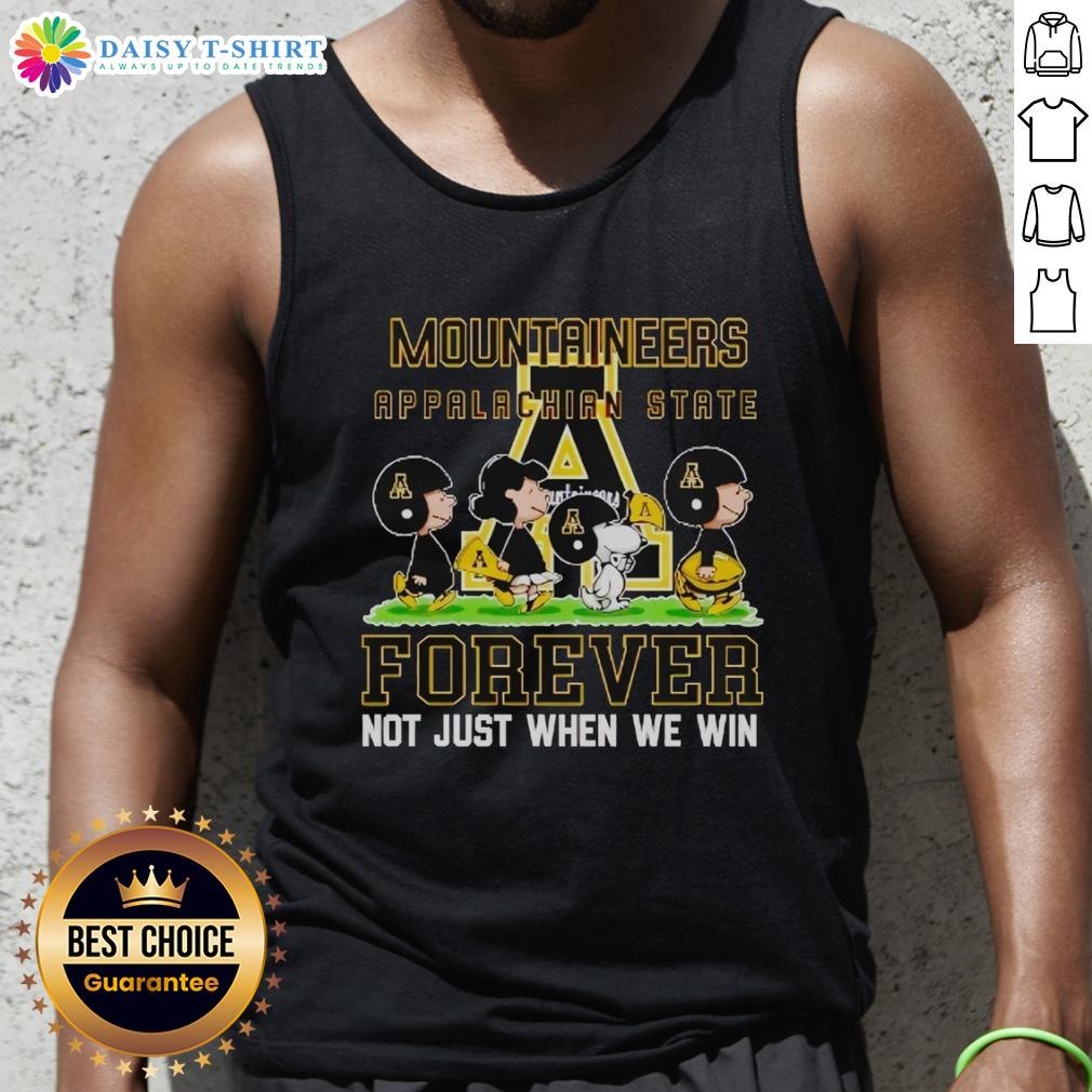 Pretty Peanuts Appalachian State Mountaineers Forever tank top, perfect for fans celebrating team spirit and pride.