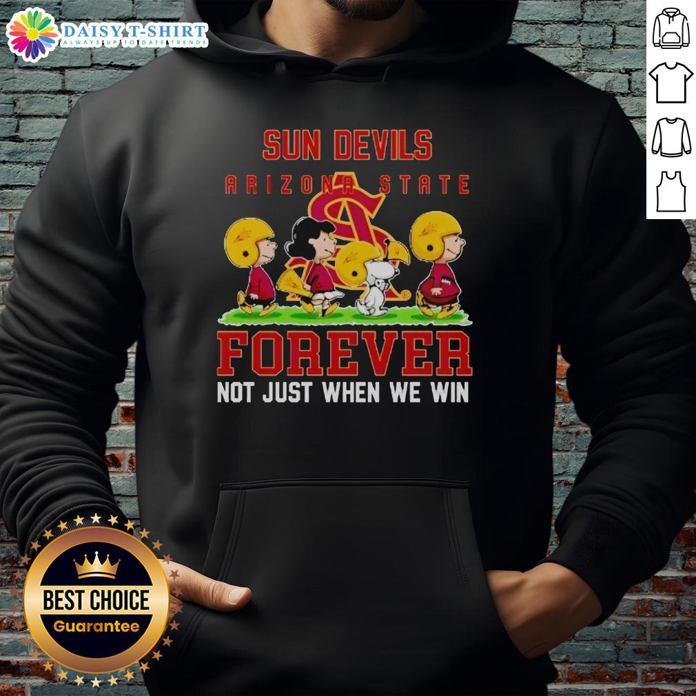 Alt Text: Pretty Peanuts Arizona State Sun Devils Forever hoodie showcasing team spirit, perfect for fans and game days.