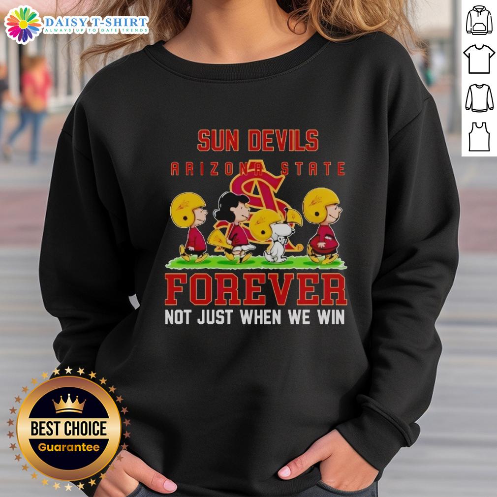 Arizona State Sun Devils Forever sweatshirt with 'Pretty Peanuts' design, perfect for fans all year round.