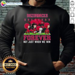 Pretty Peanuts Arkansas Razorbacks Forever hoodie featuring vibrant team colors and logo, perfect for fans year-round.