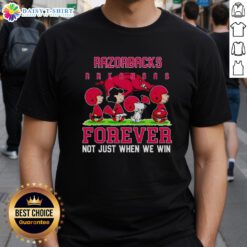 Pretty Peanuts Arkansas Razorbacks Forever T-Shirt in vibrant colors, showcasing team spirit beyond just winning.