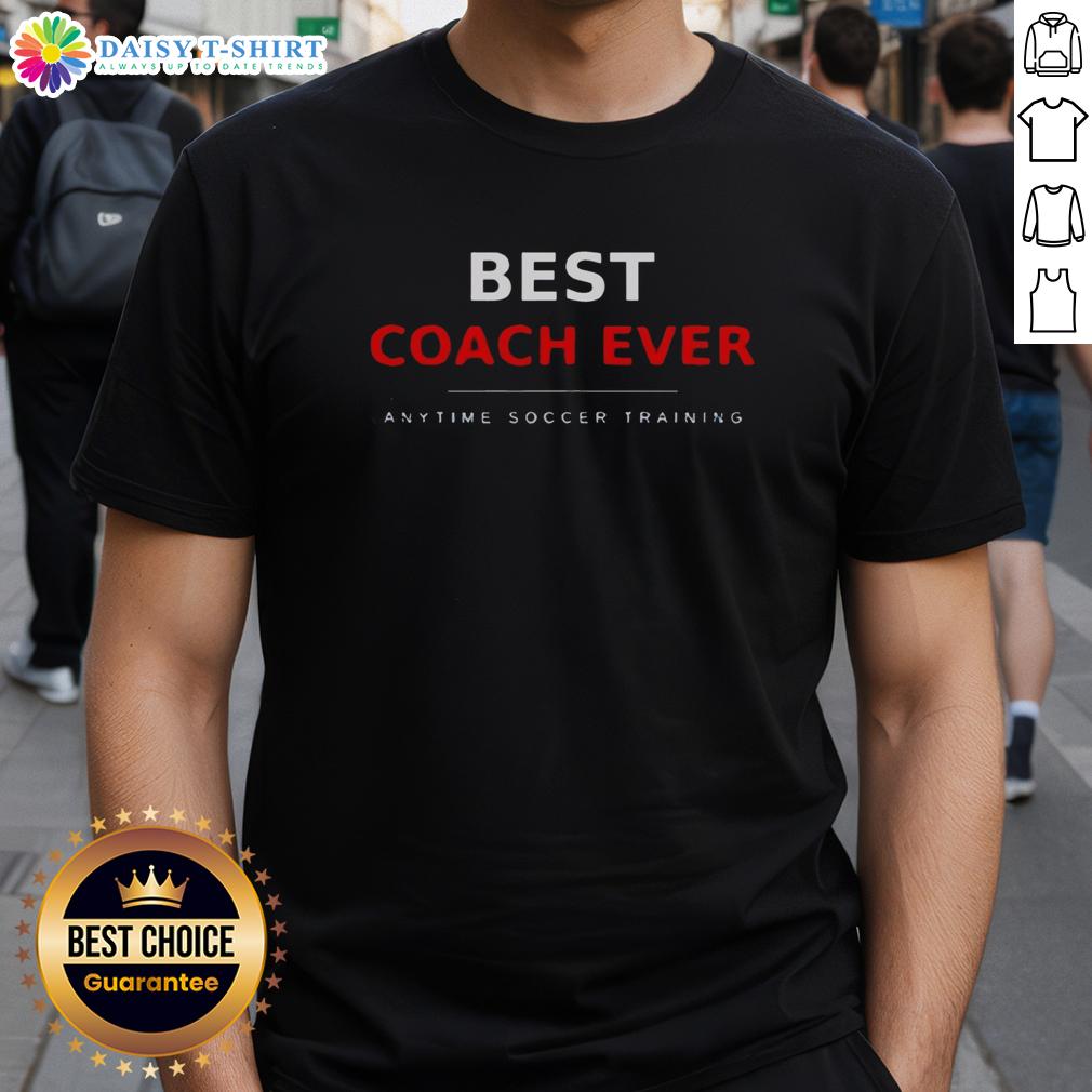 Pretty The Parent Trainer Best Coach Ever Anytime Soccer Training T-Shirt showcasing a vibrant design for passionate soccer coaches.