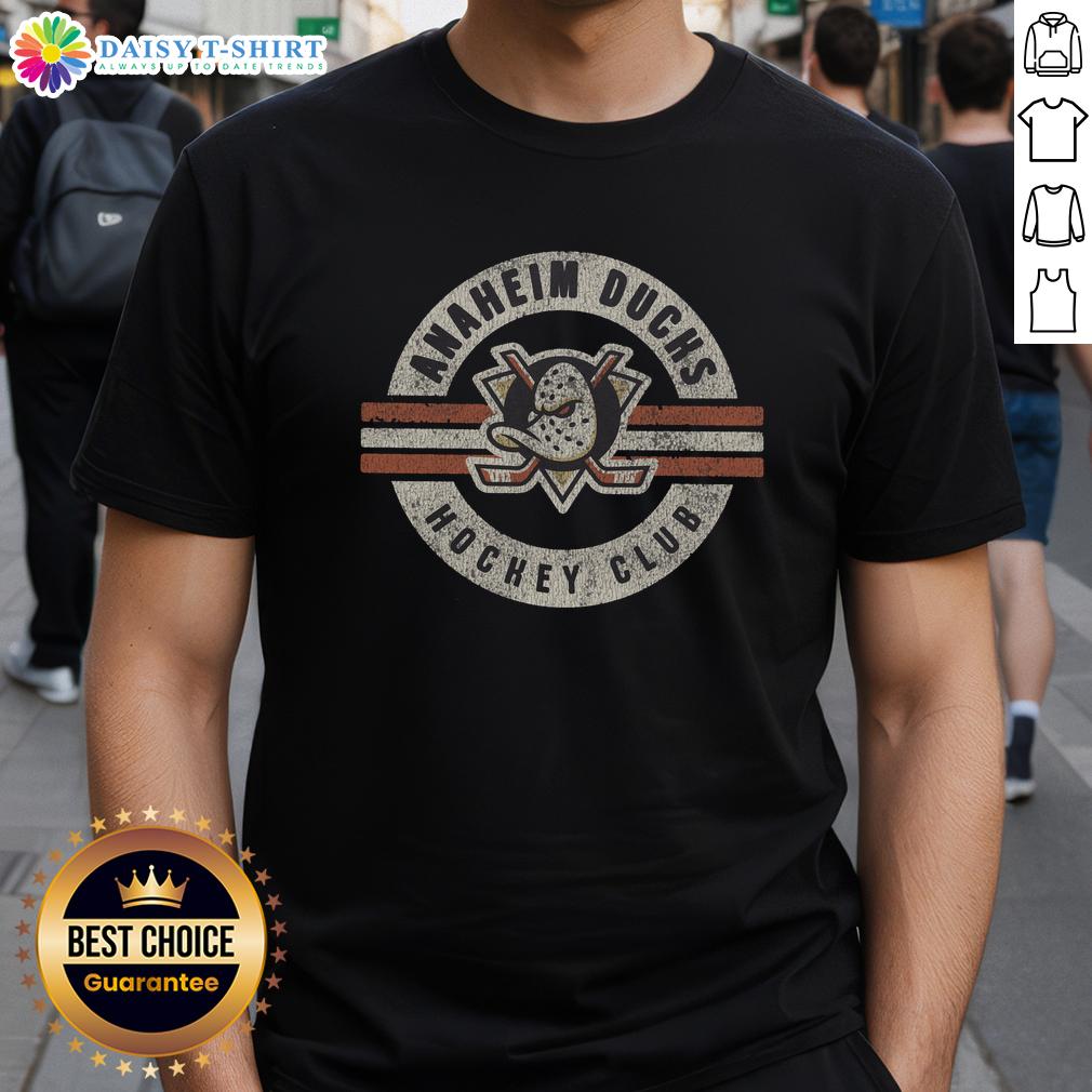 Alt Text: Top Anaheim Ducks Surround T-Shirt featuring vibrant team logo and colors, perfect for hockey fans.