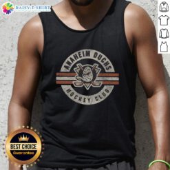 Top Anaheim Ducks surround tank top featuring team colors and logo, perfect for fans and summer wear.