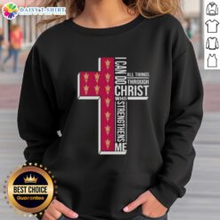 Top Arizona State Sun Devils women's basketball sweatshirt with 'I Can Do All Things Through Christ' slogan.