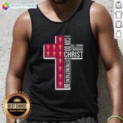 Alt Text: Arizona State Sun Devils women's basketball tank top featuring 'I Can Do All Things Through Christ' design.