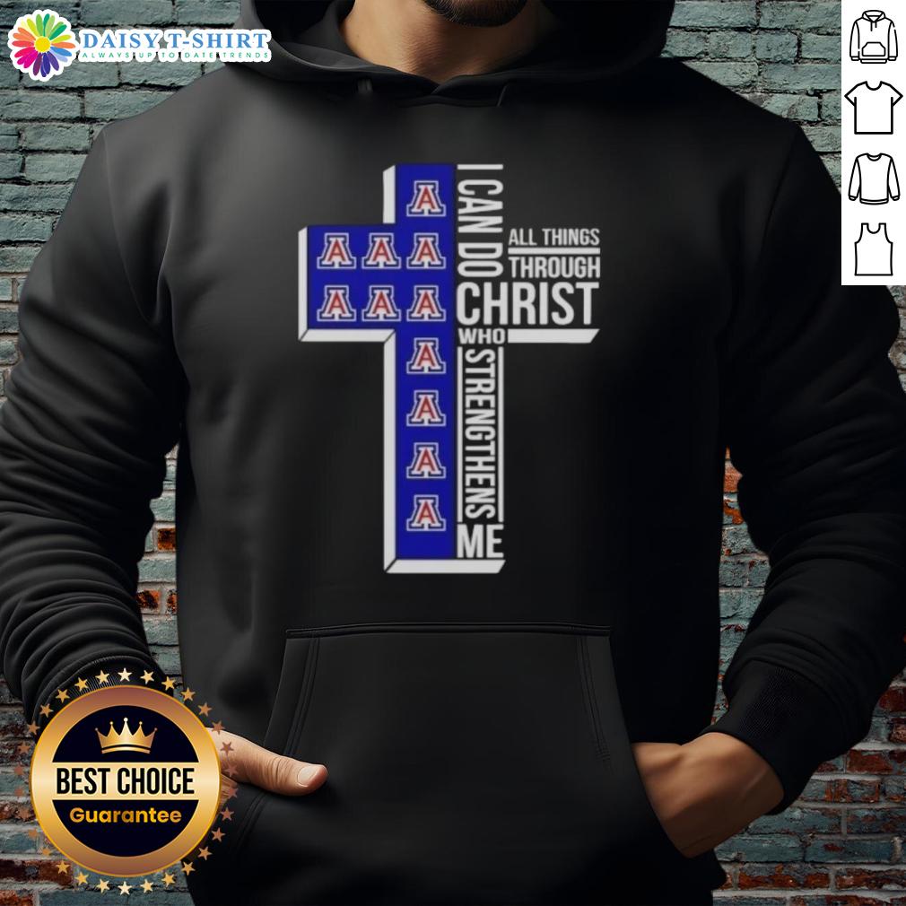 Top Arizona Wildcats women's basketball hoodie featuring 'I Can Do All Things Through Christ Who Strengthens Me' design.