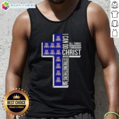 Arizona Wildcats women's basketball tank top featuring 'I Can Do All Things Through Christ Who Strengthens Me' design.