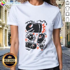 Ladies' tee featuring Top Bob-Ombing Run graphic, perfect for gamers and fans of retro video games.