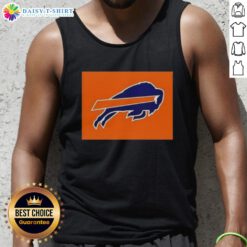 Alt Text: Stylish tank top featuring the Buffalo Bills and Cleveland Browns logos, perfect for game day attire.