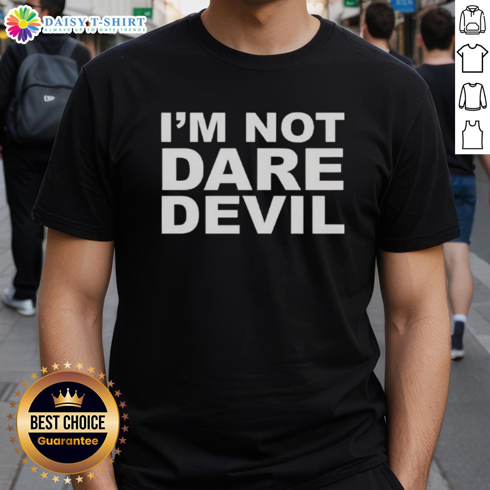 Jon Bernthal wearing an I'M Not Dare Devil T-Shirt, showcasing his iconic style and personality in a casual setting.