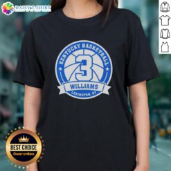 Top Kam Williams Kentucky Basketball ladies tee featuring stylish design and vibrant team colors for female fans.