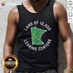 Alt Text: Top Land of 10,000 Learning Centers quality learning tank top featuring vibrant design and educational themes.