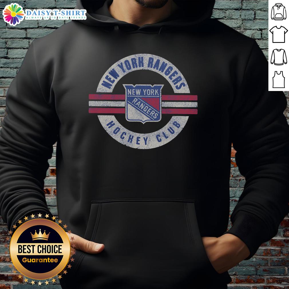 Top New York Rangers Surround Hoodie in blue, featuring team logo and comfortable fit, perfect for fans.