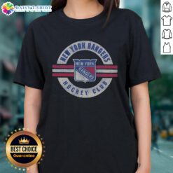 Top New York Rangers Surround Ladies Tee featuring team colors and logo, perfect for female fans of the NHL.