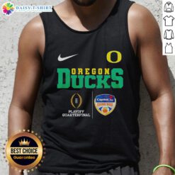 Top Oregon Ducks NCAA 2026 Cotton Bowl Champions tank top showcasing team pride and vibrant colors.