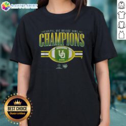 Top Oregon Football CFP Orange Bowl Champions ladies tee featuring vibrant team colors and logo for proud fans.
