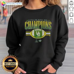 Top Oregon Football CFP Orange Bowl Champions sweatshirt featuring team colors and logo, perfect for fans and collectors.