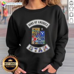 Top Son of America Utah map sports logos combine sweatshirt featuring vibrant graphics and a cozy design.