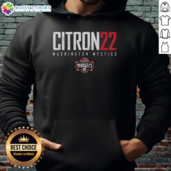 Top Sonia Citron 22 Washington Mystics Elite Hoodie in vibrant colors with team logo, perfect for fans and athletes.