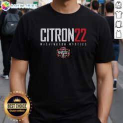 Top Sonia Citron Washington Mystics Elite T-Shirt featuring vibrant team colors and bold player graphics.