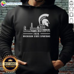 Awesome Michigan State Spartans 2026 players name skyline hoodie featuring team colors and logo, perfect for fans.